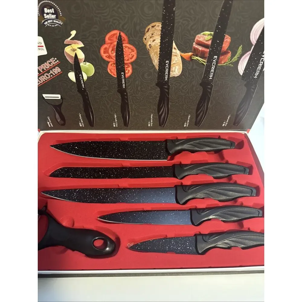 Swiss Gold Switzerland Ceramic Kitchen Knife Set Z Pro Line SG-9200 S8